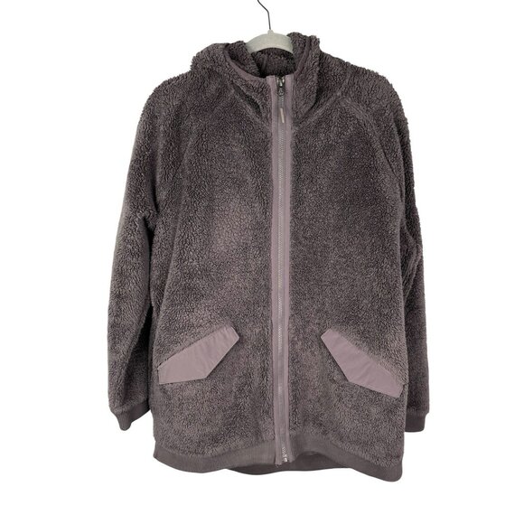 The North Face Jackets & Blazers - THE NORTH FACE Women's Purple Hooded Campshire Bomber Full Zip Fleece XL